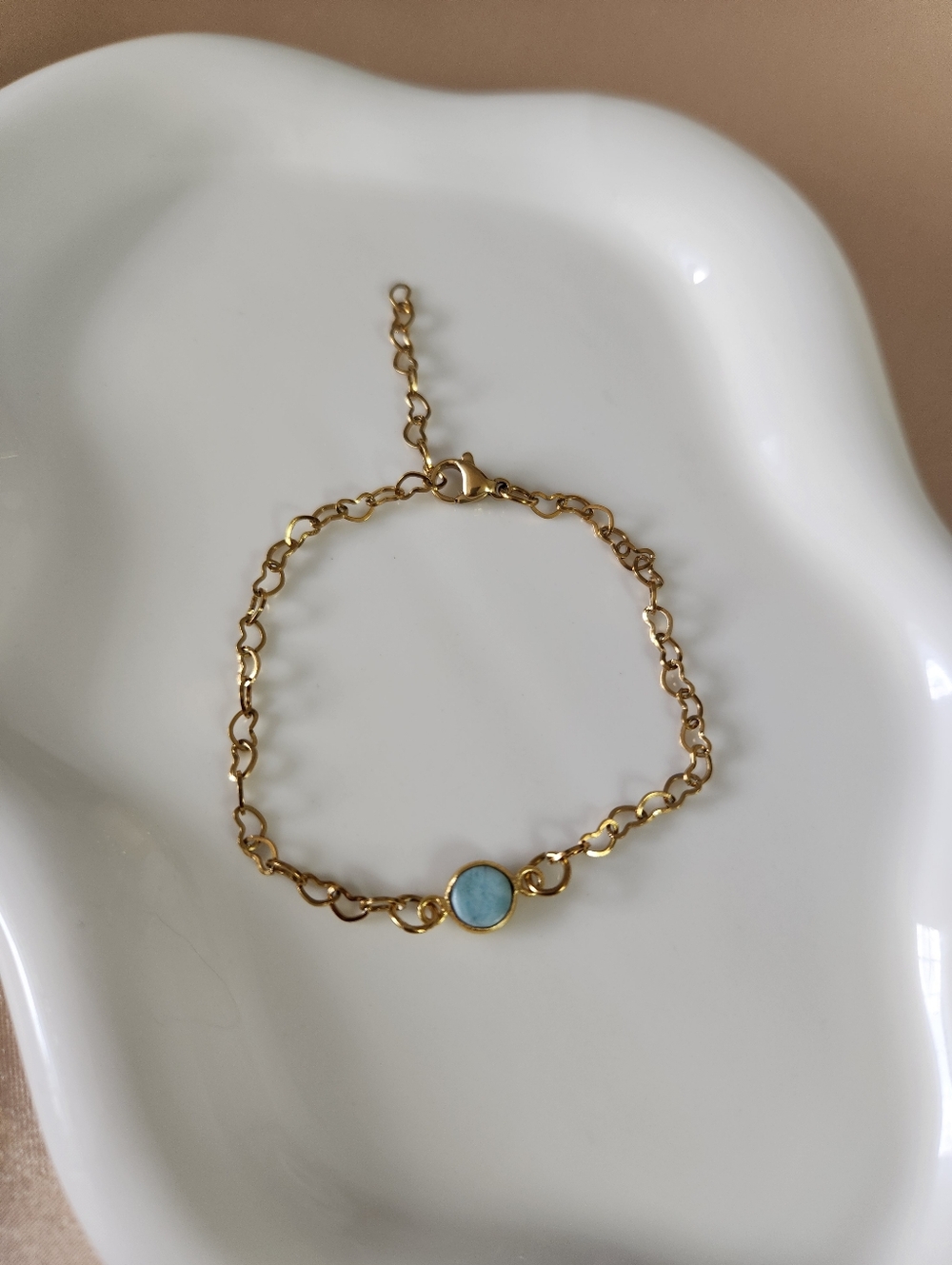 Handmade Dainty Larimar Bracelet